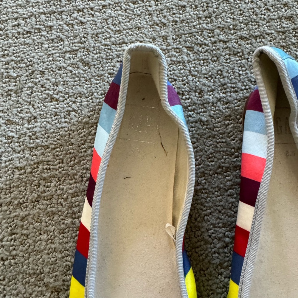 Gap Holiday Stripe Ballet Flats Size 8.5 - Picture 2 of 3